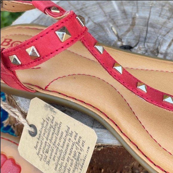 New BORN Chili Pepper Red Leather Sandals - Picture 2 of 16
